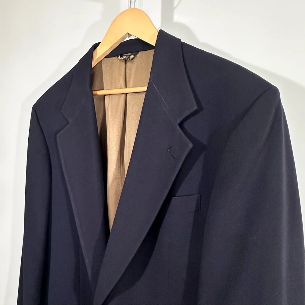 Bill Blass USA Men’s Navy Blazer Gold Buttons (prep, old money, academia 44R
